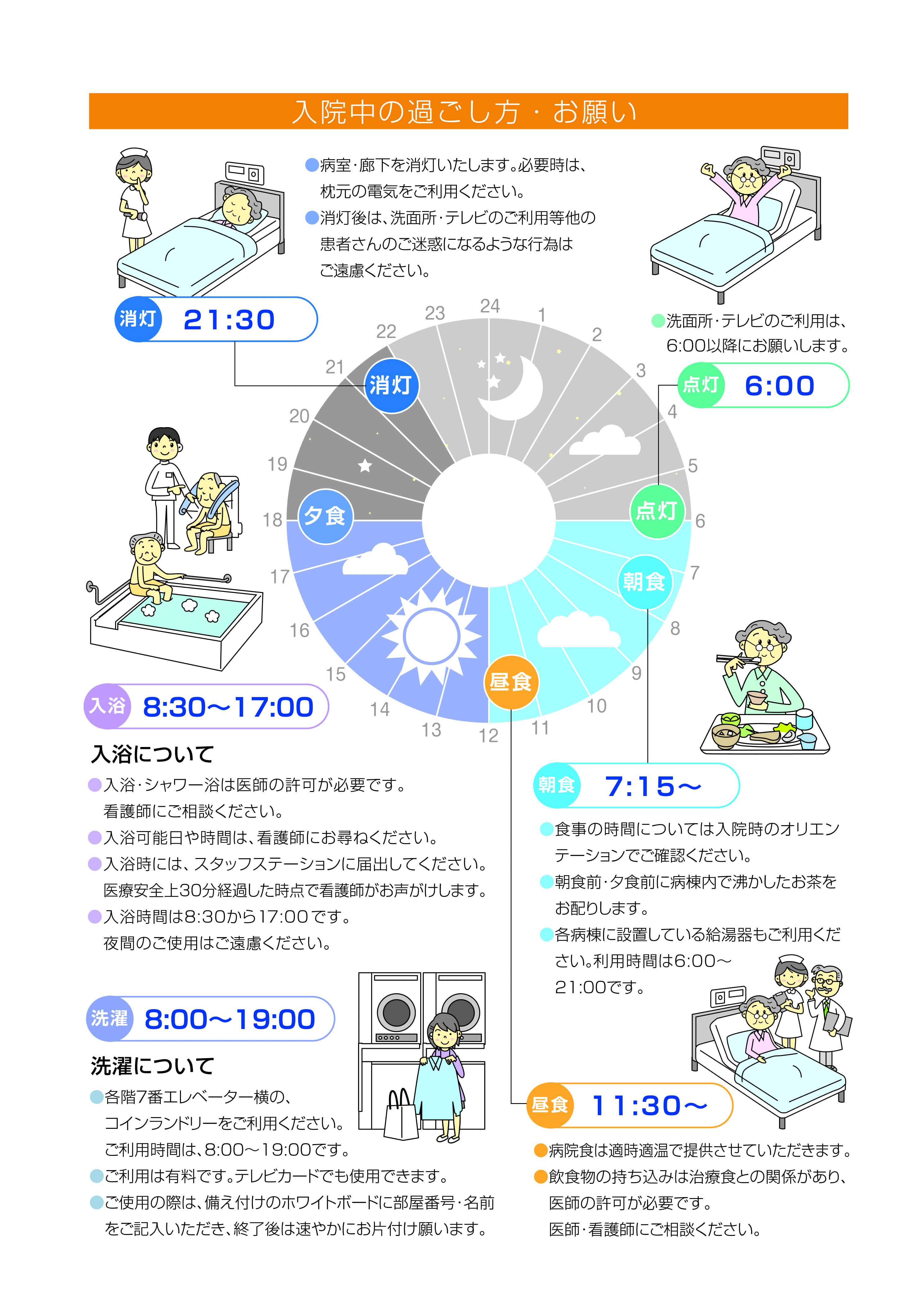 入院中の過ごし方・お願い